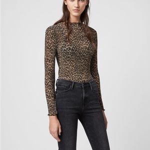 All Saints Kiara Linleo Leopard Tee